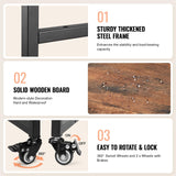 VEVOR 3 Tier Movable Heat Press Table with Charging Station, Foldable Heat Press Stand with Vinyl Roll Holder, Heavy Duty Rolling Metal Workbench for DIY Sublimation Transfer Machine and Printer VEVOR