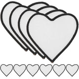 VILLCASE 10pcs Sublimation Iron-on Patches, Heart Shaped Blank Iron-on Fabric Patches, Heat Transfer Appliques, Fabric Repair Decorative Patches for Hats Clothes Jeans Backpacks VILLCASE