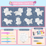 SpringFlower Unicorn Gift Toys for 3 4 5 6 7 8 Years Old Girls - Girls Arts and Crafts Painting kit Including 8 Cute Looking Unicorn Figures, DIY Creative Christmas Gift for Kids SpringFlower