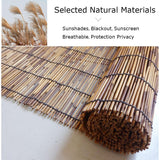 Bamboo Window Shades Outdoor Blackout Bamboo Roller Blinds,28x72in 38x64in 48x48in 64x64in 72x72in Cordless Roll Up Shade for Patio Balcony Porch Privacy Retro Bamboo Curtains (Size : W 64inxH 60in) WZLSQLTY