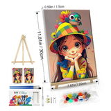 ATDMS Paint by Numbers Kit for Adults with Frame Cartoon Paint by Number with Easel Cartoon Character Adult Paint by Number Kits on Canvas Paint by Number with Frame for Home Wall Decor 8x12 Inch ATDMS