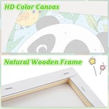 KEYIFA 4 Pack Framed Paint by Numbers Kit for Kids Age 6-12, Easy Animal Paintings for Adult Beginner, Framed Acrylic Canvas Painting for Home Decor Children Gift, 8x8 in (Sloth+Panda+Hedgehog+Frog) KEYIFA
