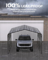 Metal Carport, Carport with Reinforced Base and Galvanized Steel Roof, Heavy Duty Garage Car Shelter Shade, Outdoor Car Port Canopy for SUV, Truck, Boats, 13x21 FT GAOMON