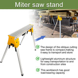 Gabasinover Silver Heavy Duty Miter Saw Stand Compatible with DW7231 DWX725 miter saw mounting brackets allowing use as a tool stand Gabasinover