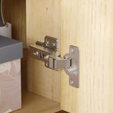 AIEGLE Farmhouse TV Stand with Fluted Surface, Entertainment Center Console Table with Open Storage & 2 Doors, 70" Wood Grain Media TV Console Cabinet for Living Room, Natural AIEGLE