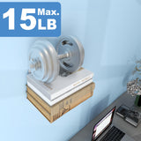 Fentec Invisible Floating Bookshelf, Wall Mounted Floating Bookshelves Heavy-Duty Book Organizers Hidden Book Shelf Metal Shelves Holder for Books Storage Bedroom Living Room Home Office, 4-Pack White FENTEC