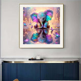 SHICERNHJ 5D Diamond Painting Kits for Adults, Animal Elephant Full Drill Diamond Painting Kits for Beginner,DIY Butterfly Round Diamond Dots for Adults Gem Art Home Wall Decor 14 X 14Inch SHICERNHJ