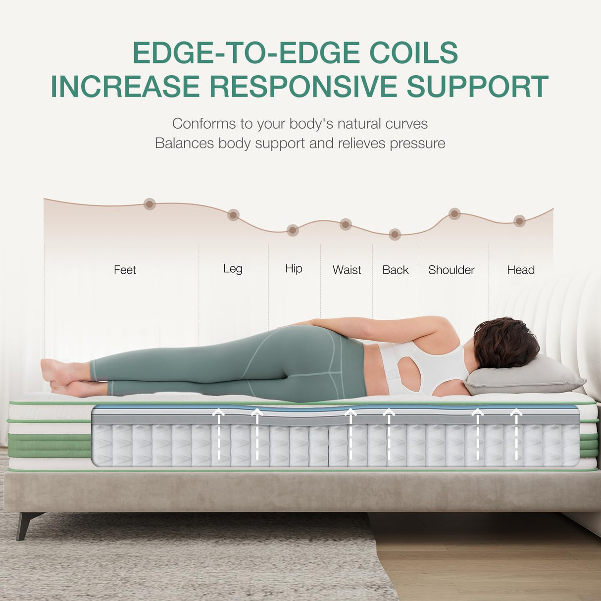 Novilla King Mattress 12 Inch, King Size Hybrid Mattress in a Box with Pocket Coils & High Density Gel Foam for a Cozy Sleep, Medium Firm King Mattresses Novilla