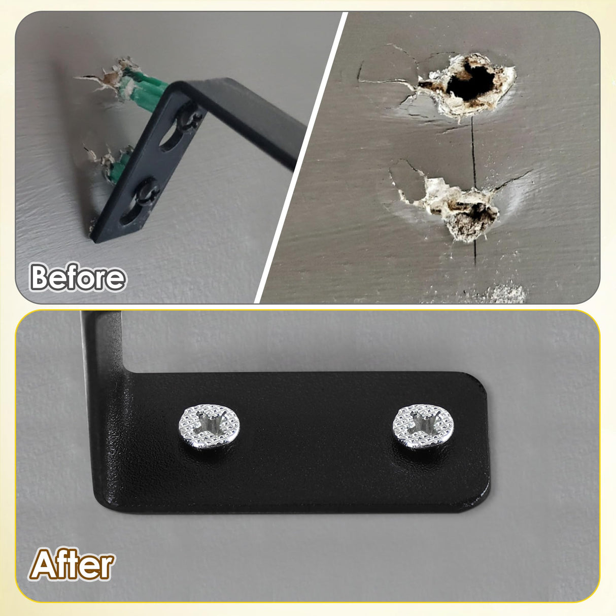 Gulfmew 10 Pcs Wood Anchor, Stripped Screw Hole Repair Kit for Wood, Wall, Door, Wall Anchor, Fixing Stripped Screw Holes, Fits Wood Screws Sizes #2 - WoodArtSupply