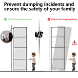 Wildhome Display Storage Cabinet with Glass Door, LED Lights,Showcase for Collections, Perfume, Vinyl Albums, Bookcase for Home Office, Living Room, Clinic, Pantry (Black- 4 Layers) Wildhome