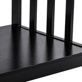 ChooChoo Mission Coffee Table, Black Wood Living Room Table with Shelf, 40 Black ChooChoo