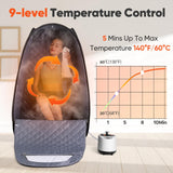 Single Person Sauna, Portable Steam Sauna Full Body for Home Spa, Sauna Tent with Steamer 2.6L 1000W Steam Generator, 90 Minute Timer, Chair, Remote Control Included(Brown) Steupoek