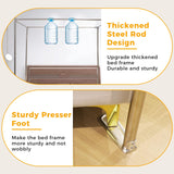 SEAYNFESH Stainless Steel Canopy Bed Frame Metal Frame with 4 Corners Design Sturdy Bed Canopy Frame for Wood Bed, Queen Size SEAYNFESH