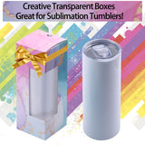 merrisport 12PCS Tumblers Gift Boxes with Ribbon,Sublimation Tumbler Boxes for Packaging 20oz Skinny Straight Tumbler Cup, Birthday Presents Christmas Gift New Year Gift merrisport