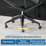 Office Chair Wheels Replacement, Transparent 3 Inch Heavy-Duty Computer Gaming Desk Rubber Casters,Smooth & Silence Gliding for All Floors Including Hardwood Carpet, Set of 5 COZYEHOO