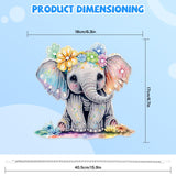 Bowetile Elephant Diamond Art Hanging Kits for Adults Kids, 5D Special Shape Diamond Painting Pendant Kits, Animal Gem Art Suncatchers Painting Ornament for Home Garden Wall Decor Bowetile