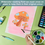 JOFOOK Liquid Latex Art Masking Fluid(5.3 fl oz) for Watercolor, Gouache Painting, Ink & Illustration, Arts Projects & Crafts Supplies Drawing Gum,Set of Two Bottles, Blue JOFOOK