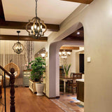 Farmhouse Chandelier Light Fixtures, 4-Light Dining Room Light Fixtures Over Table, Solid Wood Chandeliers for Dining Room, 15.7“ Brown Rustic Chandeliers for Living Room Kitchen Island Bedroom Foyer Stepeak