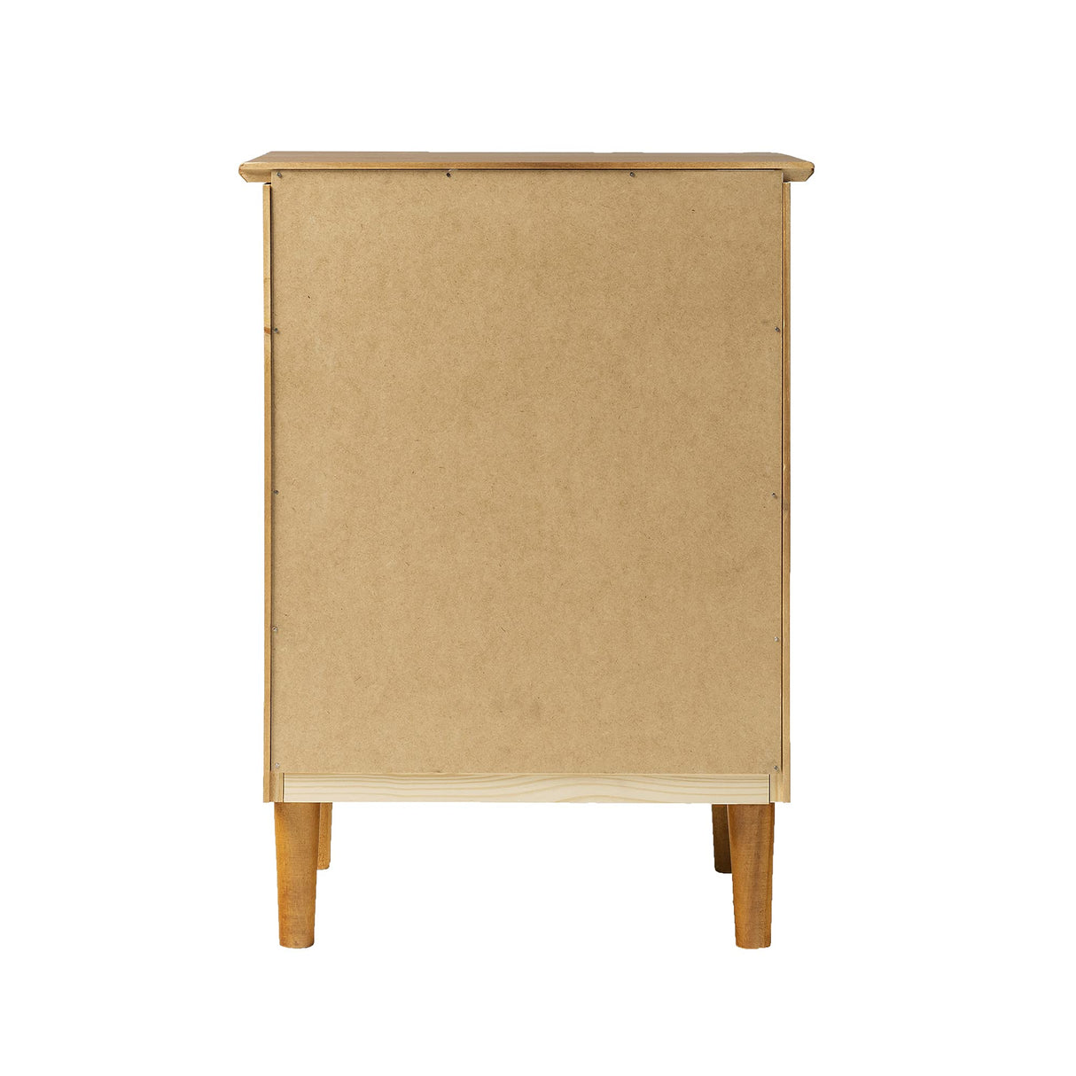 Walker Edison Myron Modern 2 Piece Solid Wood 3 Drawer Nightstand Set, 2 Pack, Caramel Walker Edison