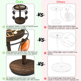 LingLingo Sunglasses Organizer 360° Rotating Eyeglass Holder Stand with Wood Tray and Base, Eye Glass Display Rack for Multiple Sunglass Storage for Table Dresser Nightstand Desk LingLingo