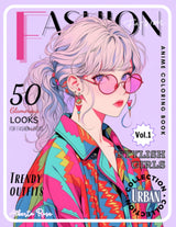 Fashion Anime Coloring Book: Urban Collection: Creative Trendy Stylish Outfits Coloring Pages for Teen Girls and Adult Women | Kawaii Fashion Designs ... Stress Relief | Adorable Anime & Manga Art WoodArtSupply