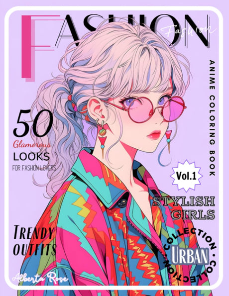 Fashion Anime Coloring Book: Urban Collection: Creative Trendy Stylish Outfits Coloring Pages for Teen Girls and Adult Women | Kawaii Fashion Designs ... Stress Relief | Adorable Anime & Manga Art WoodArtSupply