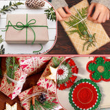 Vivifying Christmas Twine String, 328 Feet x 3 Rolls 2mm Red Green White Jute Twine for Gift Wrapping, Gardening, DIY Crafts, Packing Vivifying