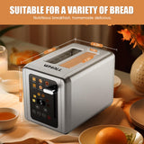 WHALL® Touch Screen Toaster 2 Slice, Stainless Steel Digital Timer Toaster, 6 Bread Types & 6 Shade Settings, Smart Extra Wide Slots Toaster With Bagel, Cancel, Defrost Functions whall