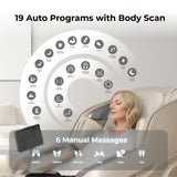 Osaki 4D Achilles l 360 Rotating Footrest l Full Body Massage Chair l Zero Gravity l 360 Kenading Calfrest l Lumbar Heating l Touchscreen Controller l Auto Body Scan l Bluetooth Speaker (Black) Osaki