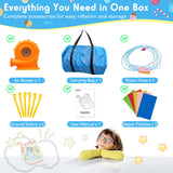 NBSPORT Inflatable Bounce House Water Slide, 6 in 1 Sweet Candy Water Park, Wet Dry Combo Bouncy Castle with 450W Blower, Splash Pool, Water Slide for Kids and Adults Backyard Party Gifts NBSPORT