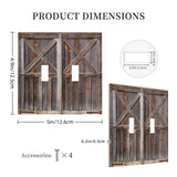 Yamxbfa Rustic Old Wooden Barn Door Village Board Double Toggle Light Switch Covers 2 Gang Wall Plate Dual Decorative Switchplate Electrical Faceplate for Farmhouse Bathroom Bedroom Kitchen Decor Yamxbfa