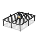 VIPSHOW 14 Inch King Heavy Duty 3500 lbs Bed Frame with Round-Corner Legs & Anti-Squeak Design – Quick Assembly Metal Platform, No Box Spring Needed VIPSHOW