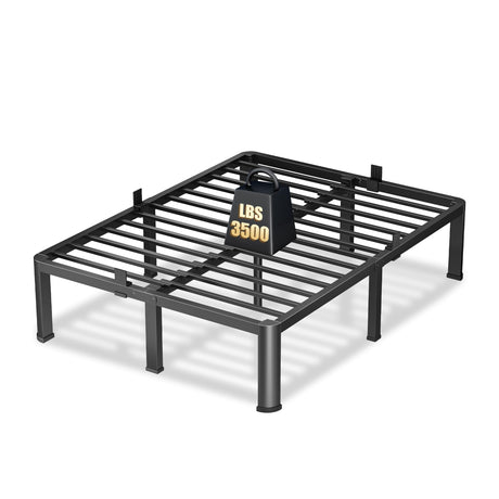 VIPSHOW 14 Inch King Heavy Duty 3500 lbs Bed Frame with Round-Corner Legs & Anti-Squeak Design – Quick Assembly Metal Platform, No Box Spring Needed VIPSHOW