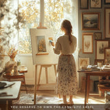 Stuelloaf Adjustable Natural Pine Wooden Painting Basic Easel, Pine Art Easel Stand Hold up to 43'', Painting Canvas for Wedding Sign and Poster, Drawing for Adults, Begginners and Students-New Type Stuelloaf