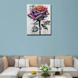 Tucocoo Street Graffiti Rose Paint by Number for Adults Beginner Students Pastel Colors Paint by Numbers for Adults Kits Acrylic Paint Suitable for Living Room 16''x20''（Without Frame ） Tucocoo