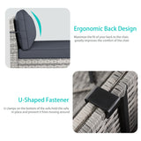 Muphyers 6-Piece Outdoor Patio Furniture Set Wicker Sectional Sofa Set, Patio Conversation Set with Thickened Cushions & Coffee Table for Garden, Backyard, Poolside, Dark Grey Muphyers