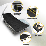 YELLOW JACKET Folding Camping Cot for Adults,600LBS Max Load,28" Wide Sleeping Cot with Removable Thick Mattress Portable Foldable Camping Bed with Carry Bag for Camp,Home,Office,Travel,Black YELLOW JACKET