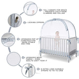 L RUNNZER Baby Crib Tent Crib Net to Keep Baby in, Pop Up Crib Tent Canopy Keep Baby from Climbing Out (55.2" L x 27.6" W x 51.6" H) L RUNNZER