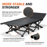 ATORPOK Camping Cot for Adults with Cushion Comfortable, Portable Folding Bed for Sleeping Supports 450 lbs (Gray) ATORPOK