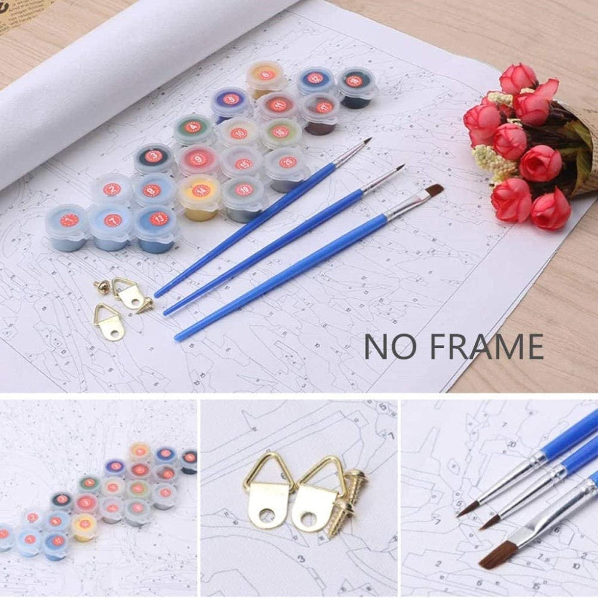 KXBAVPP Bird Snow Scene Paint by Number for Adults Beginner, Christmas 20x16 Inch DIY Adult Paint by Numbers, Winter Adults' Paint-by-Number Kits for Home Wall Decor KXBAVPP