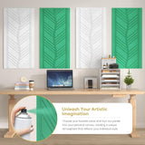 TONOR 4 PCS Acoustic Panels, 48″ x 24″ x 0.35″ Leaf Pattern Soundproof Wall Panels, Full Self-Adhesive, Sound Absorbing Panels for Noise and Echo Reduction, Acoustic Treatment for Studio, Home, White TONOR