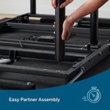 Lucid L150 Adjustable Base – Bed Frame with Head and Foot Incline – Wireless Remote Control – Premium Quiet Motor, Twin XL size, Charcoal LUCID