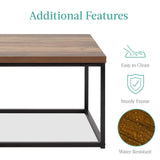 Best Choice Products 44in Modern Industrial Style Rectangular Wood Grain Top Coffee Table, Rustic Accent Furniture for Living Room w/Metal Frame, 1.25in Thick Butcher Block Tabletop - Brown Best Choice Products
