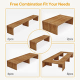 Tribesigns 13FT Conference Table, Large Rectangle Conference Room Table, Long Meeting Seminar Table Business Tables for 12-16 People (Four Tables) Tribesigns