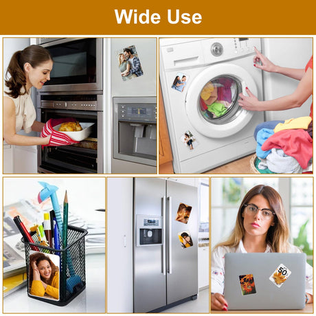 40 Pcs Sublimation Blank Magnets, 3.5 x 2.5 in Personalized Fridge Magnetic Sublimation Magnets Sublimation Blanks Product Items for DIY Kitchen Microwave Office Wall Door Christmas Holiday Decorative MAQUITA