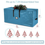 Hearth & Harbor Christmas Tree Storage Bag – Waterproof Christmas Tree Storage Box – Waterproof Christmas Tree Bag With Reinforced Handles & Dual Zipper – PE Plastic – 7.5 ft. – Pack of 1 Hearth & Harbor
