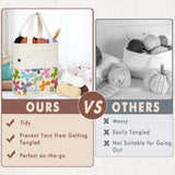 TOGETRUE Yarn Bag, Knitting Crochet Tote Bag, Yarn Storage Bags Organizer, Crochet Bags for Crocheting Project, Store Skein Ball, Short Knitting Needle (Butterfly) TOGETRUE