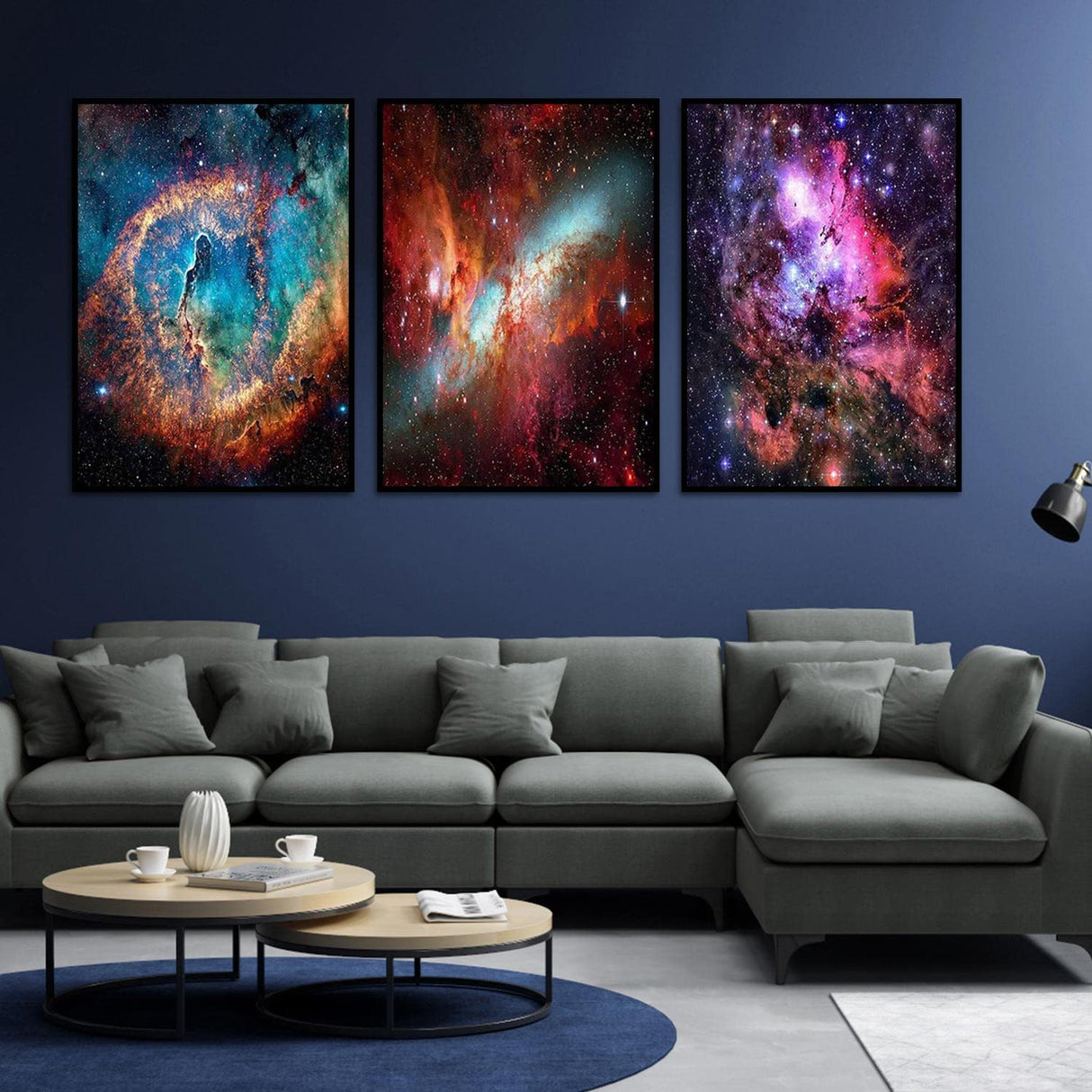 pchmcu 3 Pack Galaxy Diamond Painting Kits for Adults,5D Diamond Art Painting,DIY Full Drill Crystal Rhinestone Arts and Crafts,Gem Art Star Painting with Diamond Home Wall Decor 9.8x13.8 inch pchmcu