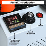 Woodworking Edge Banding Machine, Right Angle Curve Straight Line Edge Bander, Portable PVC ABS Edge Bander, Double-sided Gluing, Adjustable Speed Mefape