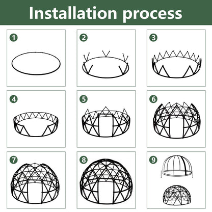 Gaonala Garden Dome Igloo, 12*7.2 ft PVC Dome Tents with 2*10m Light Strings, Weatherproof Greenhouse Garden Bubble Tent , Transparent Igloo Dome House for Outdoor, Party, Backyard